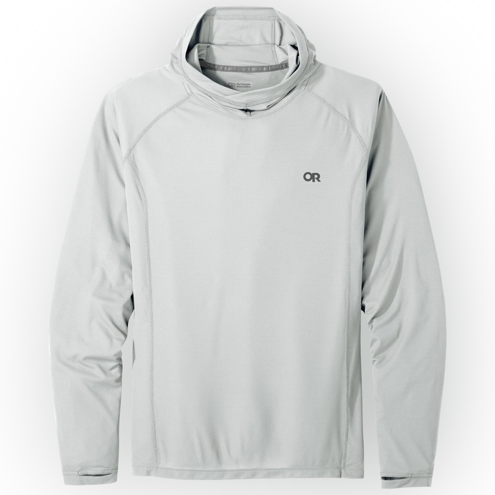 XL Outdoor Research Gray Long Sleeve Sun Hoodie - Pebble